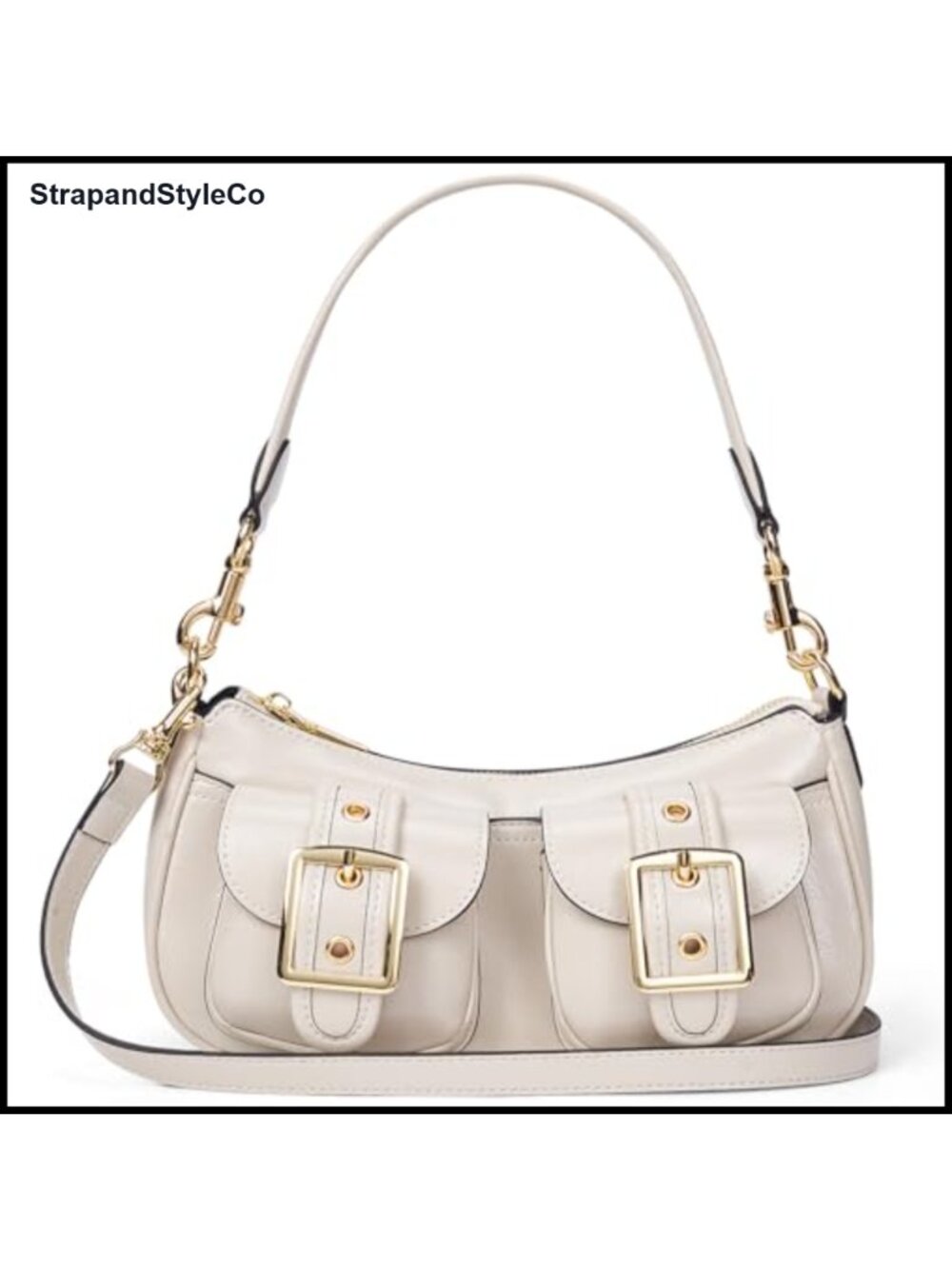 Faux Leather Y2k Shoulder Bag Hobo Tote Crossbody Handbag Adjustable Strap